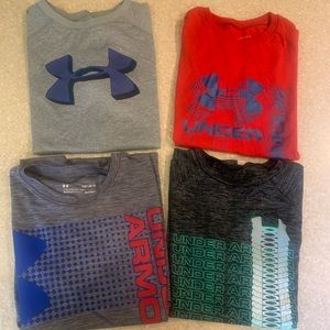 Bundle of boys large Under Armour shirts